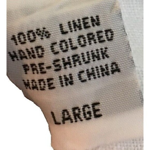 Russ Berens Size Large Top White Long Sleeve Lagenlook Minimalist Linen - Picture 6 of 6